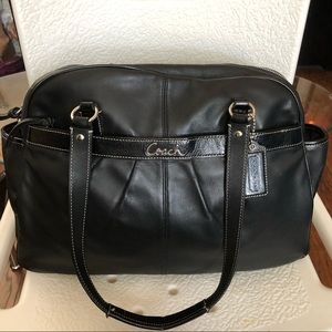 Genuine Leather Black Coach Addison Tote Bag